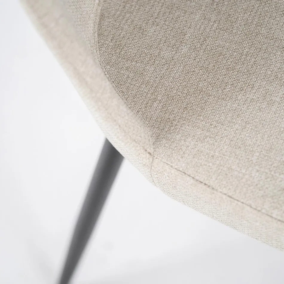 4 Wohnzimmerstühle aus Stoff in verschiedenen Farben und Metall – Tuberose Viadurini