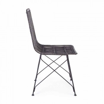 4 Esszimmerstühle aus Stahl und Gewebe von Kubu Homemotion - Kendall