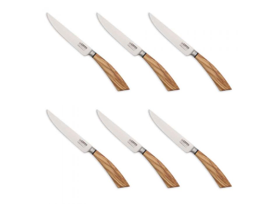 6 handgefertigte Steakmesser aus Horn oder Holz Made in Italy - Zuzana