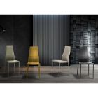 6 stapelbare Stühle aus farbigem Öko-Leder Modernes Design für Wohnzimmer - Merida Viadurini