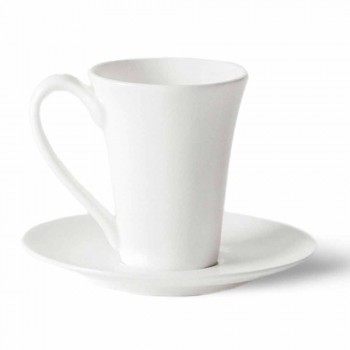 6 Porzellan-Kaffeetassen mit Kaffeekanne und Zuckerdose - Romilda