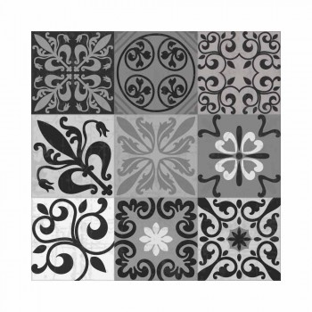 6 elegante Tischsets aus PVC und Polyester mit schwarzem oder grauem Muster - Pita