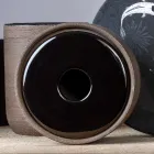 Moderne Badezimmeraccessoires aus schwarzem Ton Made in Italy - Antonella Viadurini