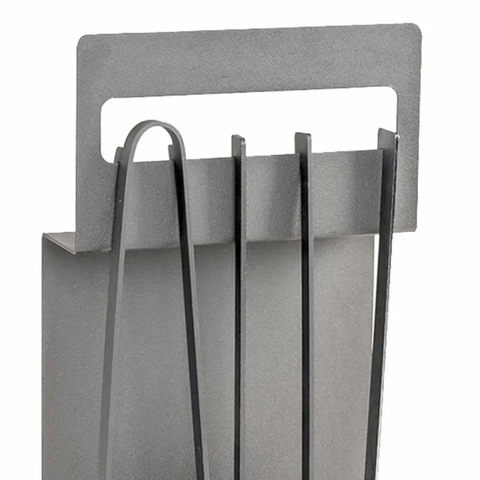 Kaminzubehör aus farbigem Stahl Made in Italy 4 Stück - Rachel Viadurini