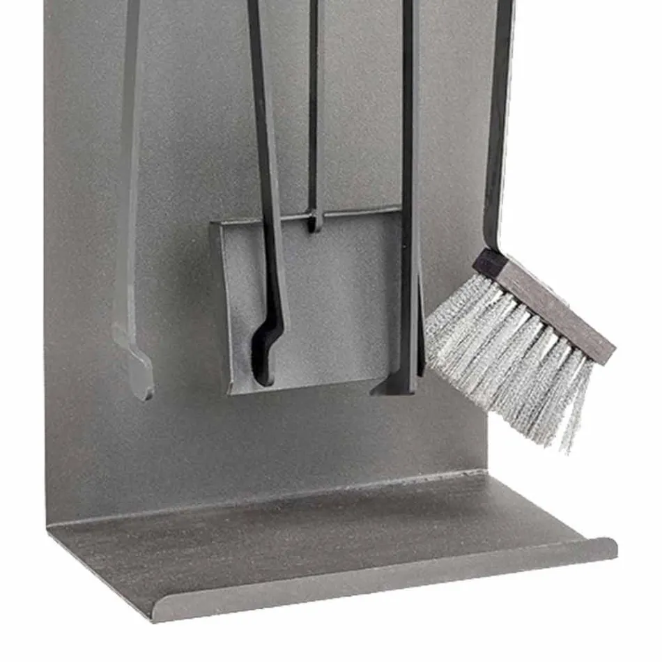 Kaminzubehör aus farbigem Stahl Made in Italy 4 Stück - Rachel Viadurini