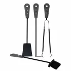 Kaminzubehör mit Nilar Lederhaltern, modernes Design Viadurini