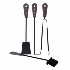 Kaminzubehör mit Nilar Lederhaltern, modernes Design Viadurini