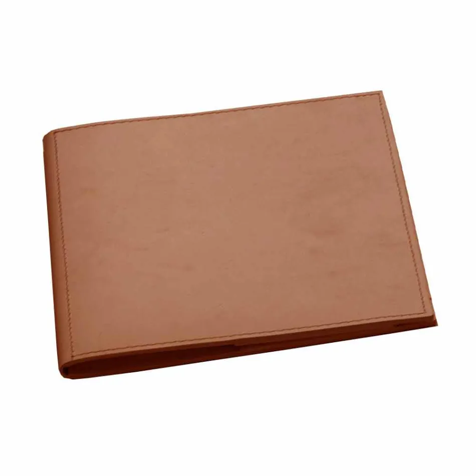 Schreibtischzubehör aus regeneriertem Leder 5 Stück Made in Italy - Medea Viadurini