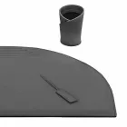 Schreibtischzubehör aus regeneriertem Leder 5 Stück Made in Italy - Medea Viadurini