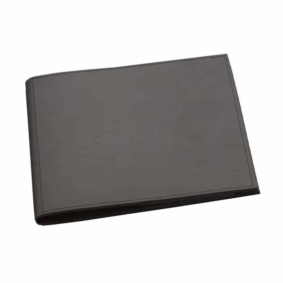 Schreibtischzubehör aus regeneriertem Leder 5 Stück Made in Italy - Medea Viadurini