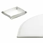 Schreibtischzubehör aus regeneriertem Leder 5 Stück Made in Italy - Medea Viadurini