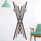Wandhalter Modernes Design Farbiges Holz für den Eingang - Picasso Viadurini
