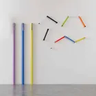 Wandmantel Kleiderbügel in lackiertem Mdf mit Doppelhaken Made in Italy - Mercury Viadurini