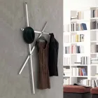 Wandgarderobe aus lackiertem Metall mit 5 Stiften Made in Italy - Olmium Viadurini