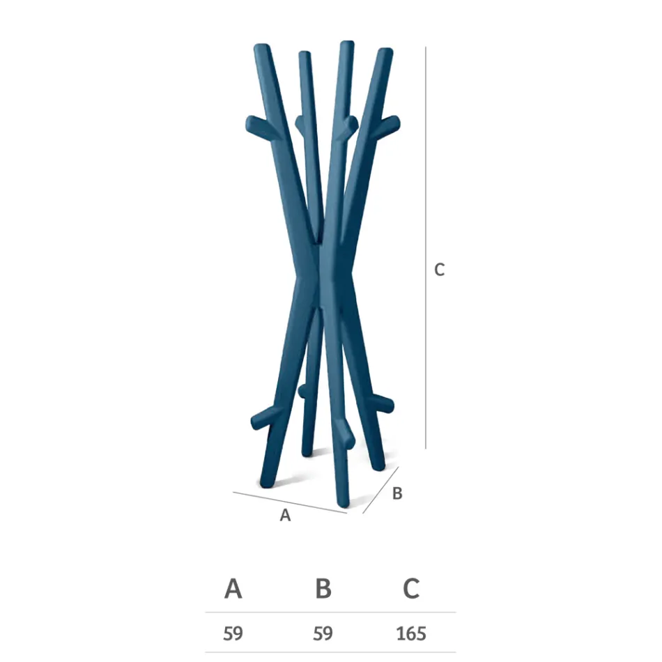 Kleiderständer aus farbigem Polyethylen Made in Italy - Betty Viadurini