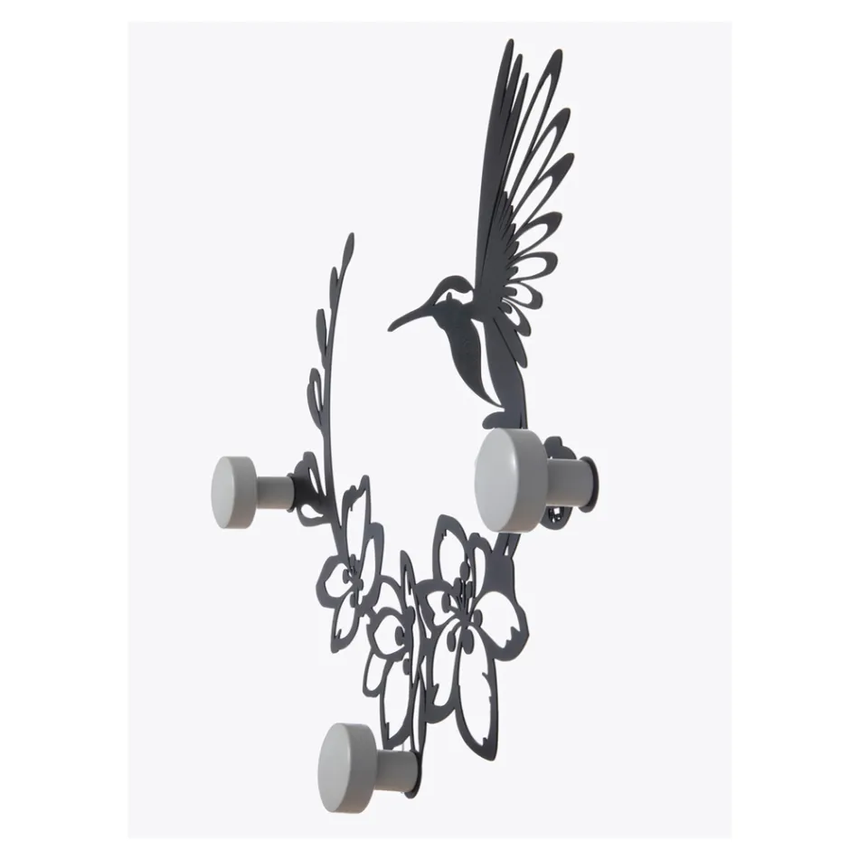 Kleiderbügel aus Eisen mit Kolibri-Dekoration, hergestellt in Italien – Schlüssel Viadurini