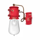 Applikationen urbanen Stil Scheinwerfer in Handwerk Keramik Beth Ferroluce Viadurini