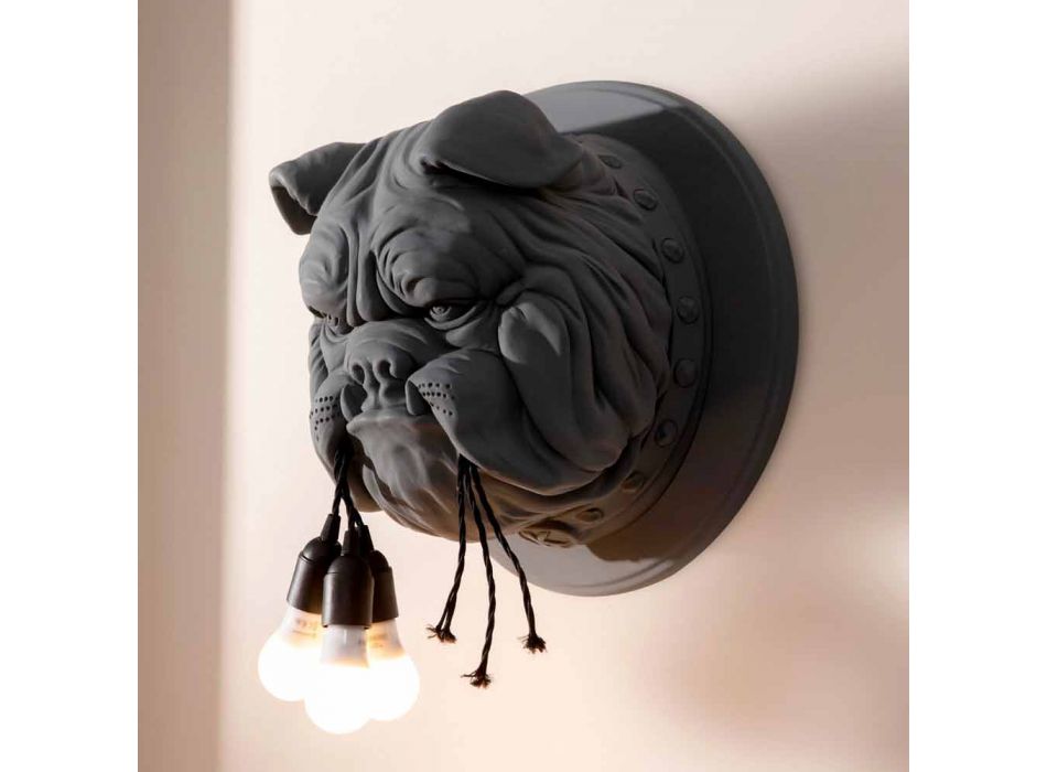 Wandleuchte mit 3 Lichtern in Grau oder Weiß Keramik Modernes Design - Dogbull Viadurini