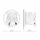 Wandleuchte mit 3 Lichtern in Grau oder Weiß Keramik Modernes Design - Dogbull Viadurini