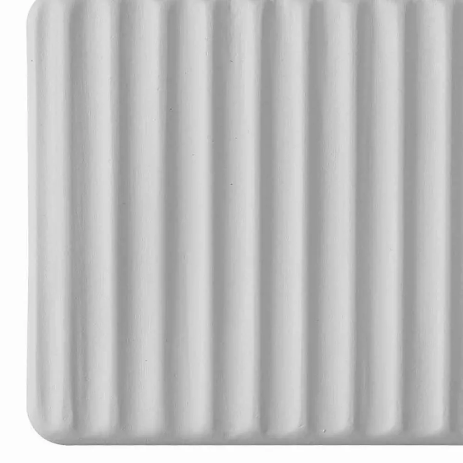 Wandleuchte mit 3 LED-Leuchten aus mattweißer Keramik mit Umarell - Ometto Viadurini