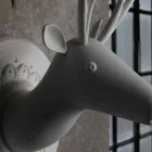 Wandapplikation in Mattweiß Keramik Modernes Design in Cervo - Memento Viadurini