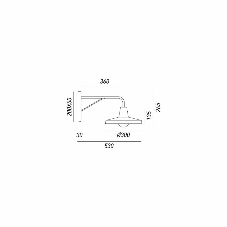 Mauer im industriellen Stil antike Eisen Sally Il Fanale an der Wand Viadurini
