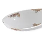 Halbmond-Wandleuchte mit 2 Lichtern aus handbemalter Keramik - Triest Viadurini