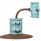 Applikationen zu Scheinwerfer Wand Keramik und Metall-Handwerk Katy Viadurini