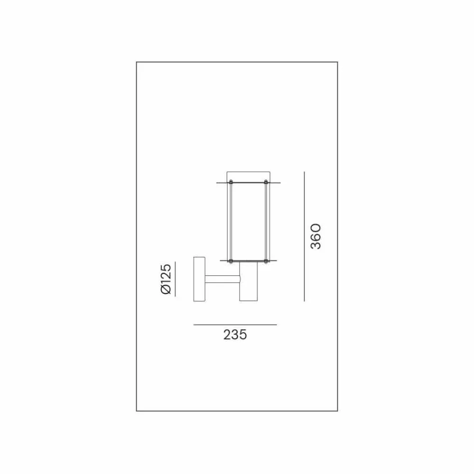 Außenwandleuchte aus Messing und weißem Glas - Loggia von Il Fanale Viadurini