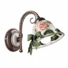 Wandlampe aus Keramik im rustikalen Stil Ferroluce Napoli Viadurini