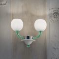 Handgefertigte Wandlampe aus venezianischem Glas und Metall Made in Italy - Alison