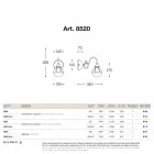 Wandabdichtungen antiken Messing und mundgeblasenem Glas Viadurini