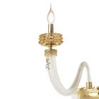 Klassische Wandlampe 2 Lichter Handgefertigtes Luxusglas Made in Italy - Saline Viadurini