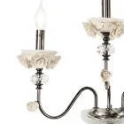 Klassische Wandlampe 3 Lichter aus Porzellan und luxuriösem mundgeblasenem Glas - Eteria Viadurini