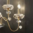 Klassische Wandlampe 3 Lichter aus Porzellan und luxuriösem mundgeblasenem Glas - Eteria Viadurini