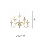 Klassische Wandleuchte 6 Lichter aus Porzellan und luxuriösem mundgeblasenem Glas - Eteria Viadurini