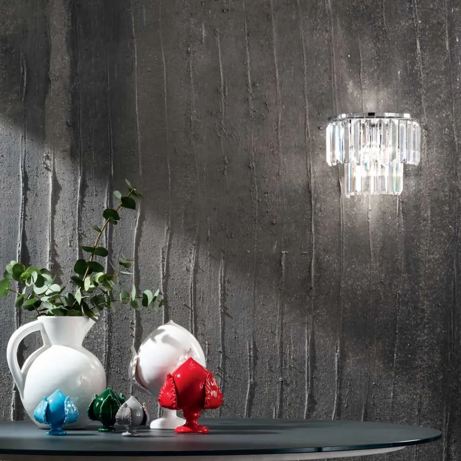 Klassische Applikation in Gold- oder Silbermetall- und Kristallanhängern - Jerome Viadurini