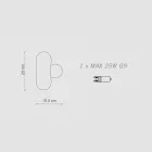 Wandleuchte mit Diffusor aus Opalglas, hergestellt in Italien – Bumbum Viadurini