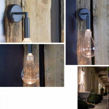 Außenwandleuchte aus Eisen und Aluminium mit LED inklusive Made in Italy - Luccico