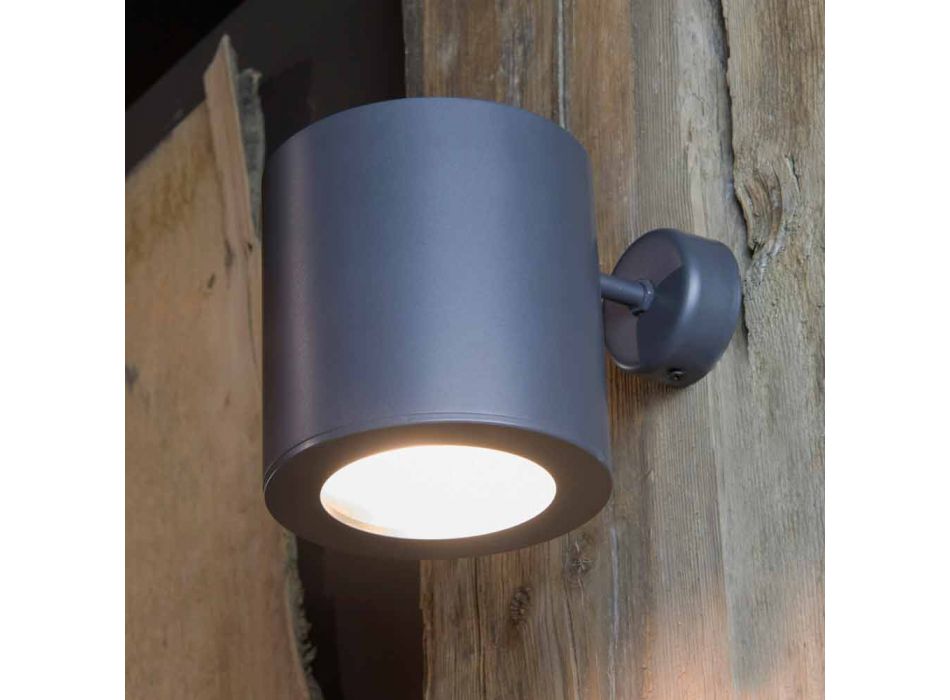 Außenwandleuchte aus Eisen und Aluminium mit LED inklusive Made in Italy - Rango Viadurini
