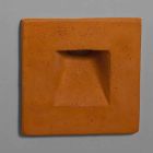 Quadratische Außenwandleuchte, farbiges Terrakotta-Quadrat - Toscot Viadurini