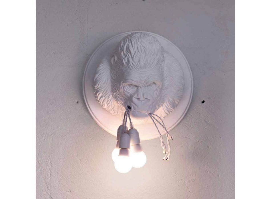 3 Lichter Wandleuchte in Gorilla Ceramic Grey oder White Design - Rillago Viadurini
