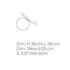 Mundgeblasene Wandleuchte aus venezianischem Glas - Schnee Viadurini