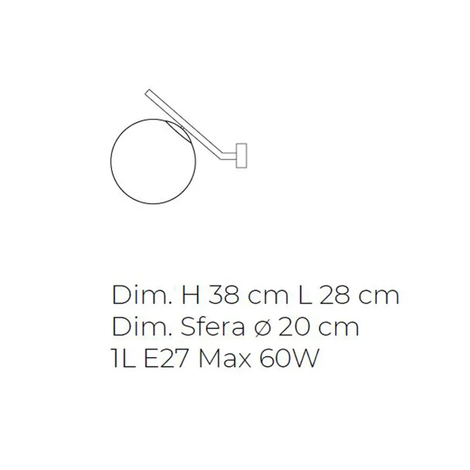 Mundgeblasene Wandleuchte aus venezianischem Glas - Schnee Viadurini