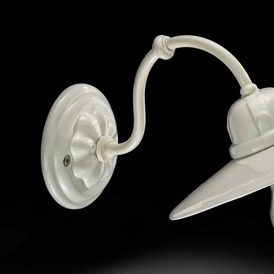 Lampe in glänzend Keramik-Wand Ferroluce Retro Viadurini