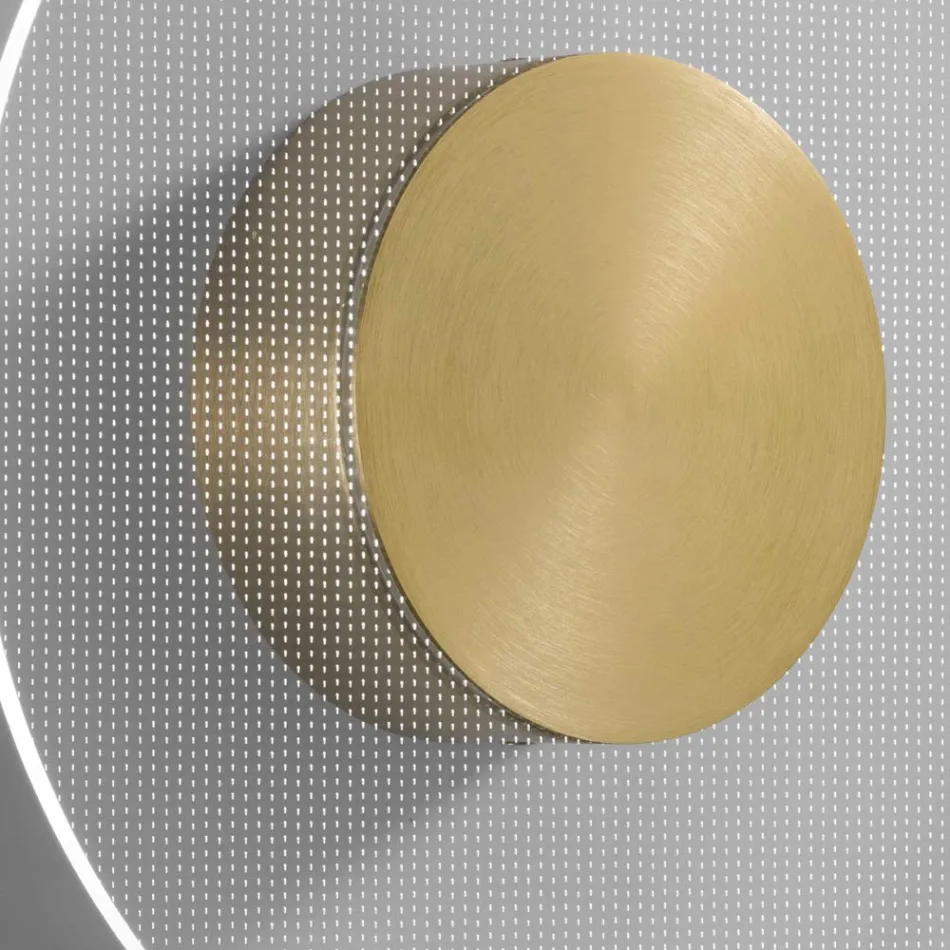 Nora - Wandleuchte aus Metall mit mikrogepunktetem Plexiglasdiffusor Viadurini