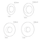 Nora - Wandleuchte aus Metall mit mikrogepunktetem Plexiglasdiffusor Viadurini