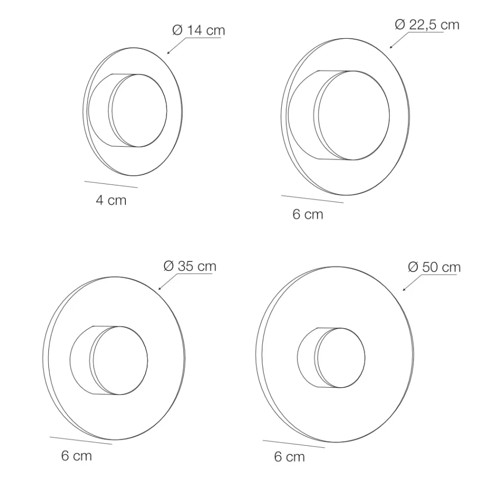 Nora - Wandleuchte aus Metall mit mikrogepunktetem Plexiglasdiffusor Viadurini