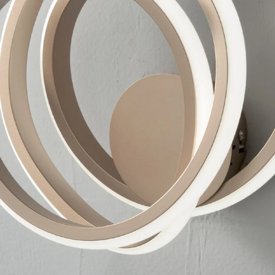 Wandlampe aus goldfarbenem Metall Modernes Design Schlafzimmer - Point Viadurini