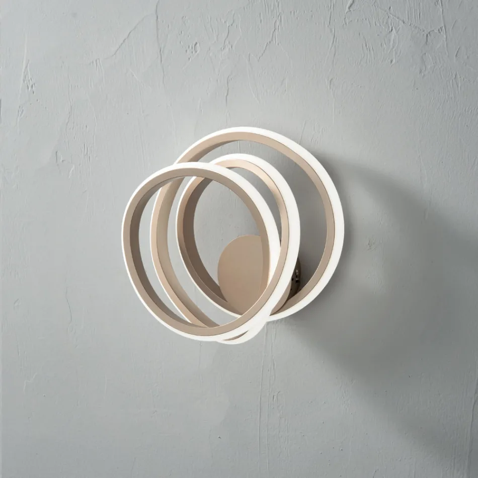 Wandlampe aus goldfarbenem Metall Modernes Design Schlafzimmer - Point Viadurini